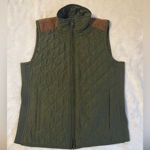 Vest with brown seude